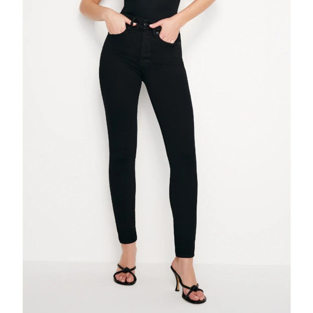 Good American Black Good Legs Skinny Jeans Womens Size 8/29 High Rise Slimming